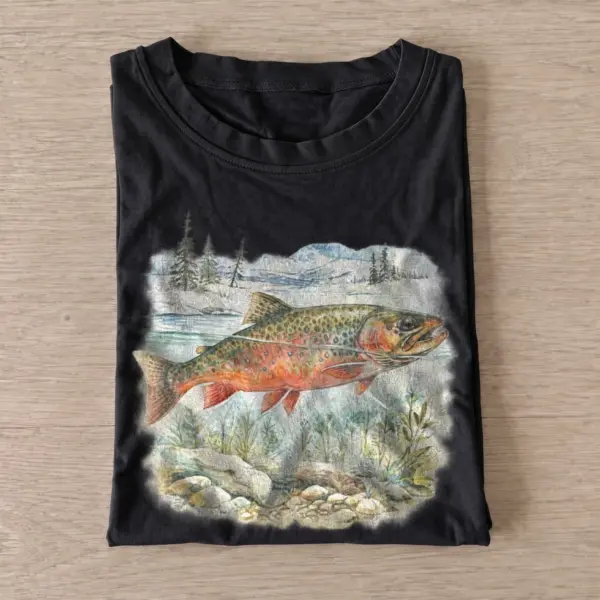 River trout graphic t shirt black20river trout.webp