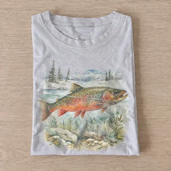 River trout graphic t shirt gray20river trout.webp