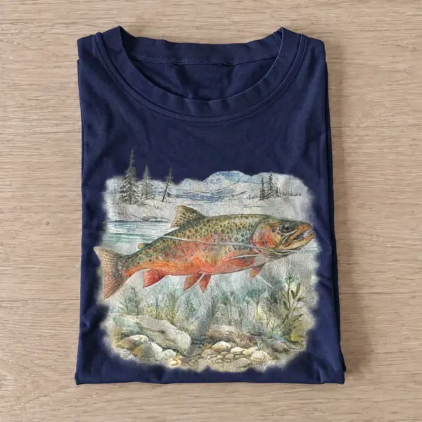 River trout graphic t shirt navy20river trout.webp