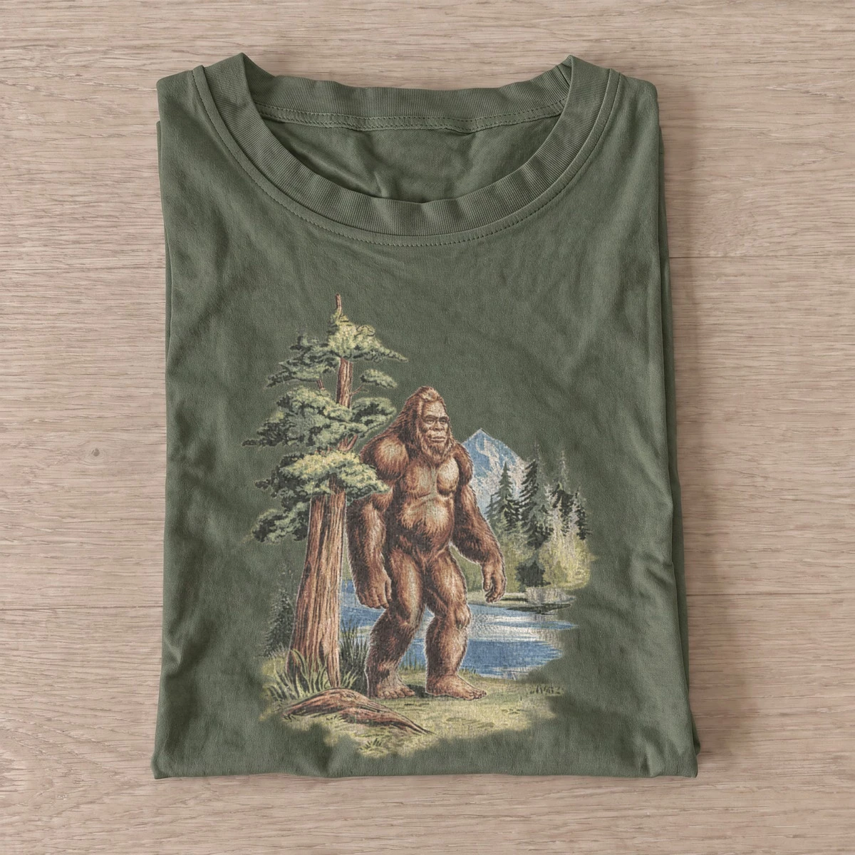 Riverside bigfoot graphic t shirt olive20riverside bigfoot.webp
