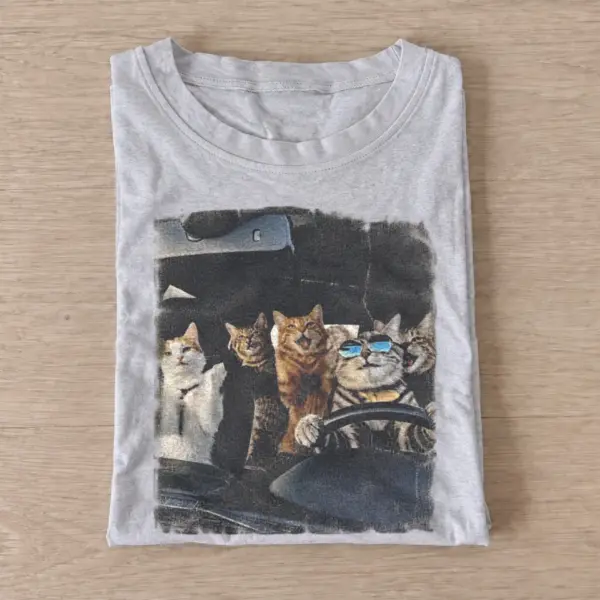 Road trip cats t shirt gray20road trip cats.webp