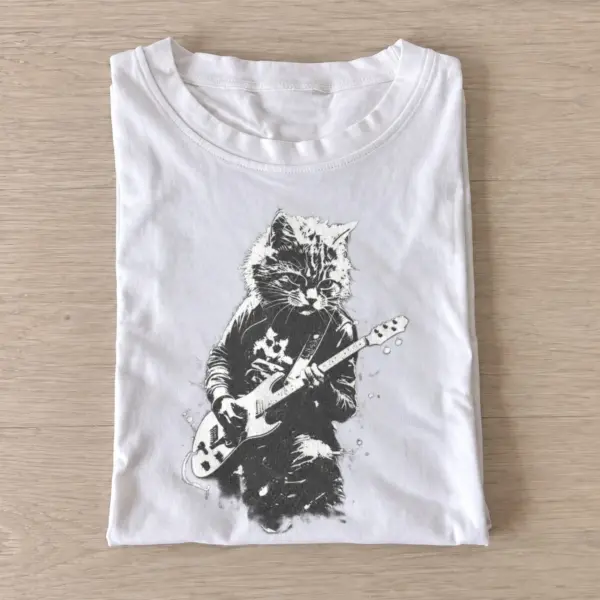 Rock guitar cat t shirt white20rock guitar cat.webp