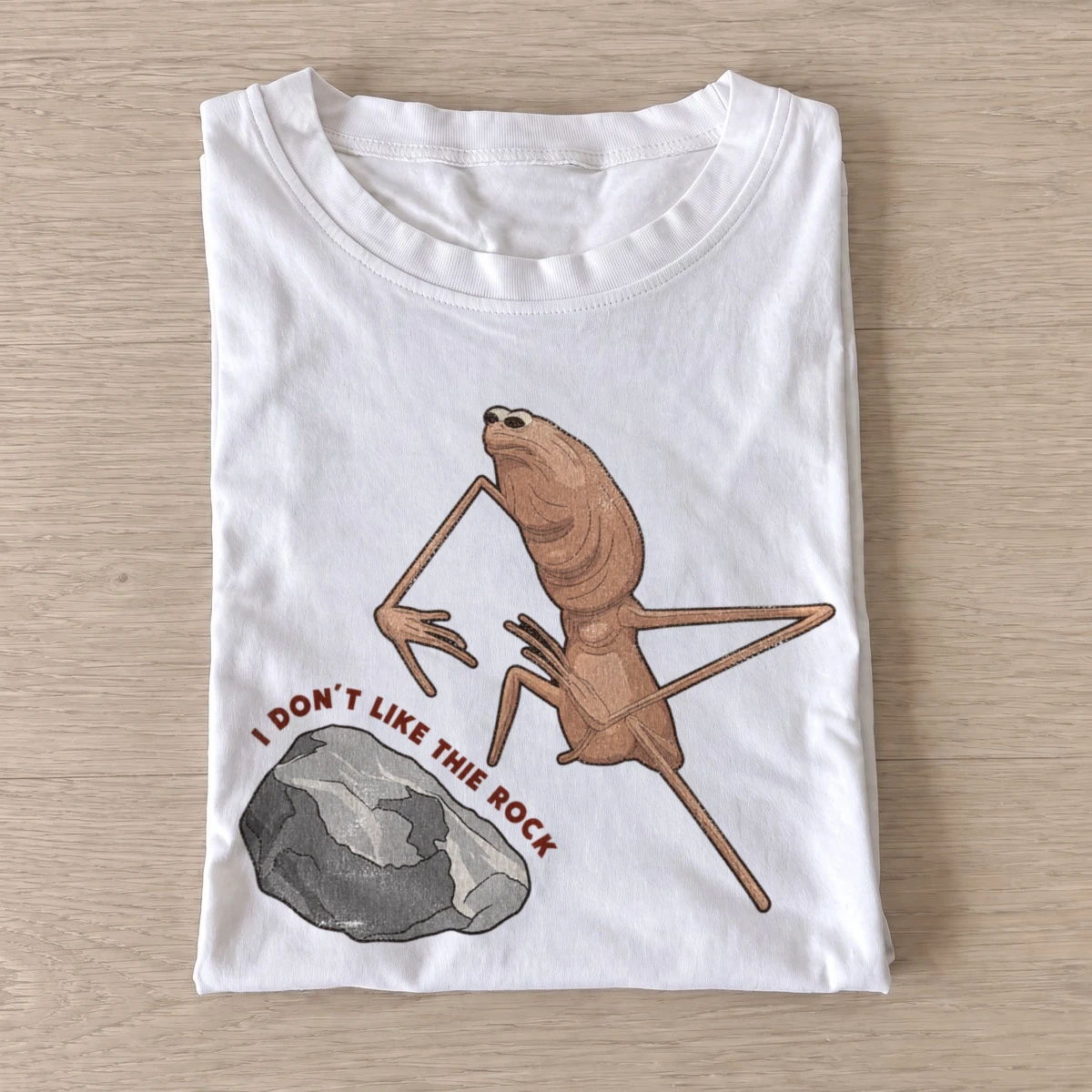Rock hating frog graphic t shirt white20rock hating frog.webp