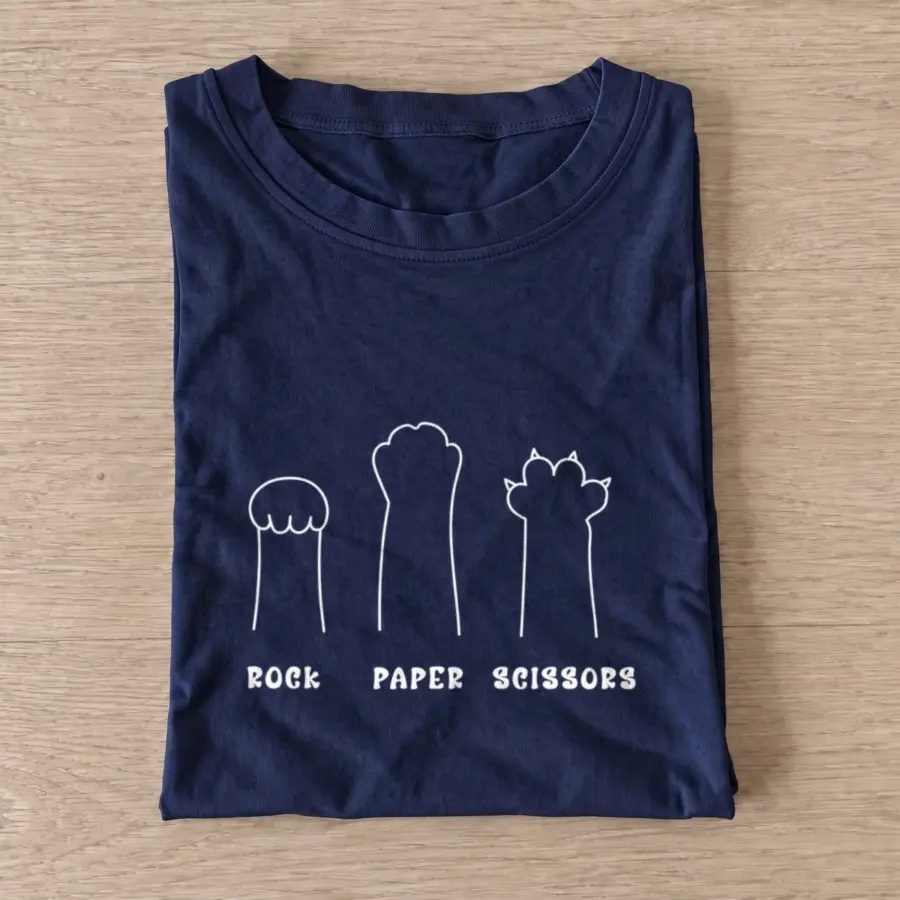 Rock Paper Scissors Paws Graphic T-Shirt — graphic design