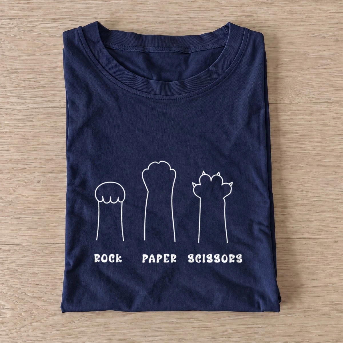 Rock paper scissors paws t shirt navy20rock paper scissors paws.webp