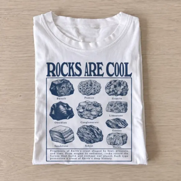 Rocks are cool geology specimen t shirt white20rocks are cool.webp