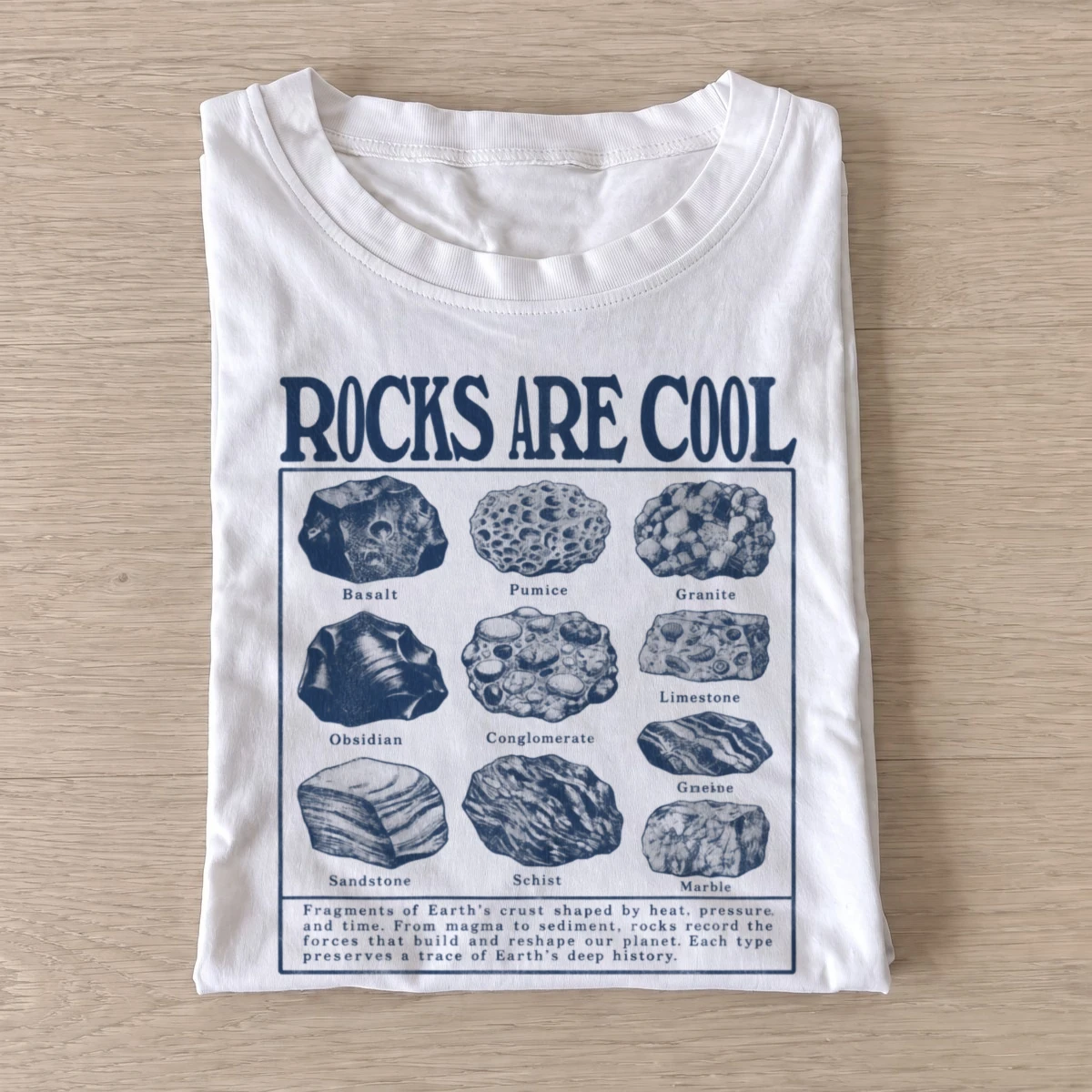 Rocks are cool geology specimen t shirt white20rocks are cool.webp