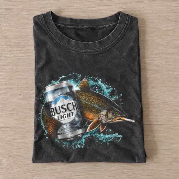 Rocky Gold Brook Trout Smoke Vintage Fishing T-Shirt — graphic design