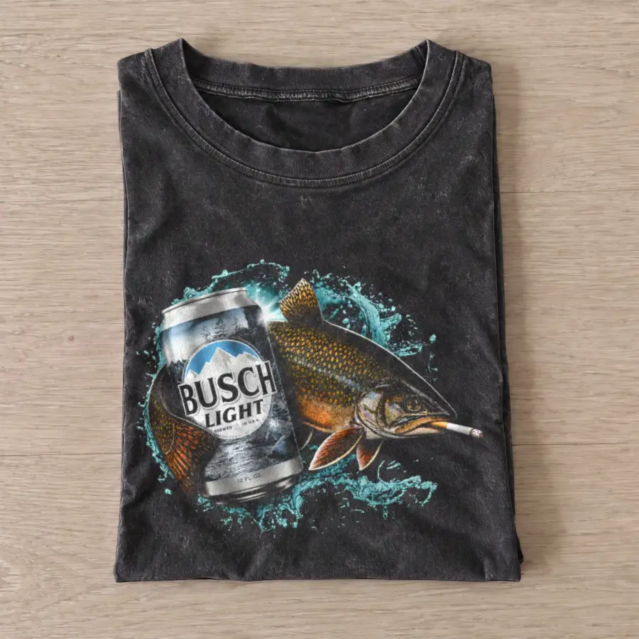 Rocky Gold Brook Trout Smoke Vintage Fishing T-Shirt — graphic design