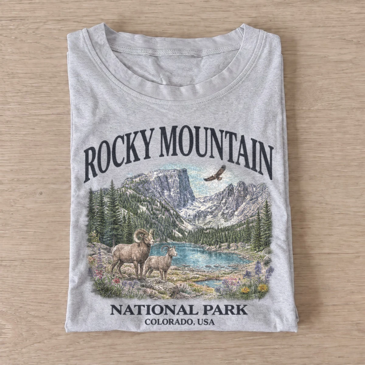 Rocky mountain national park colorado t shirt gray20rocky mountain elk.webp