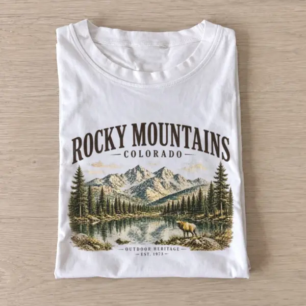 Rocky mountains colorado lake t shirt white20rocky mountain lake.webp