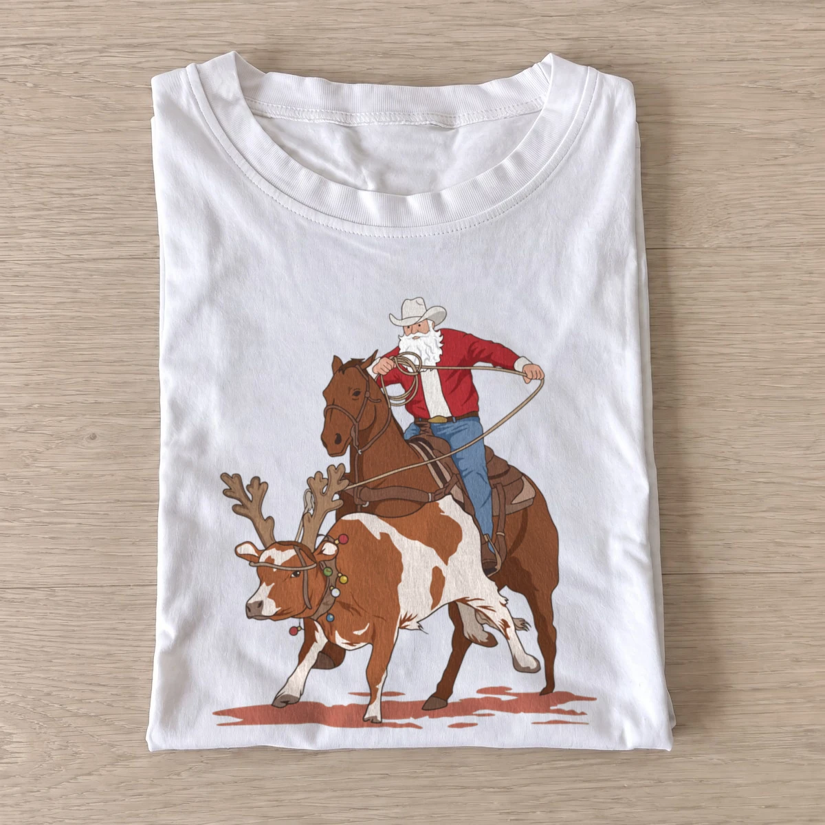 Rodeo santa t shirt white20rodeo santa.webp