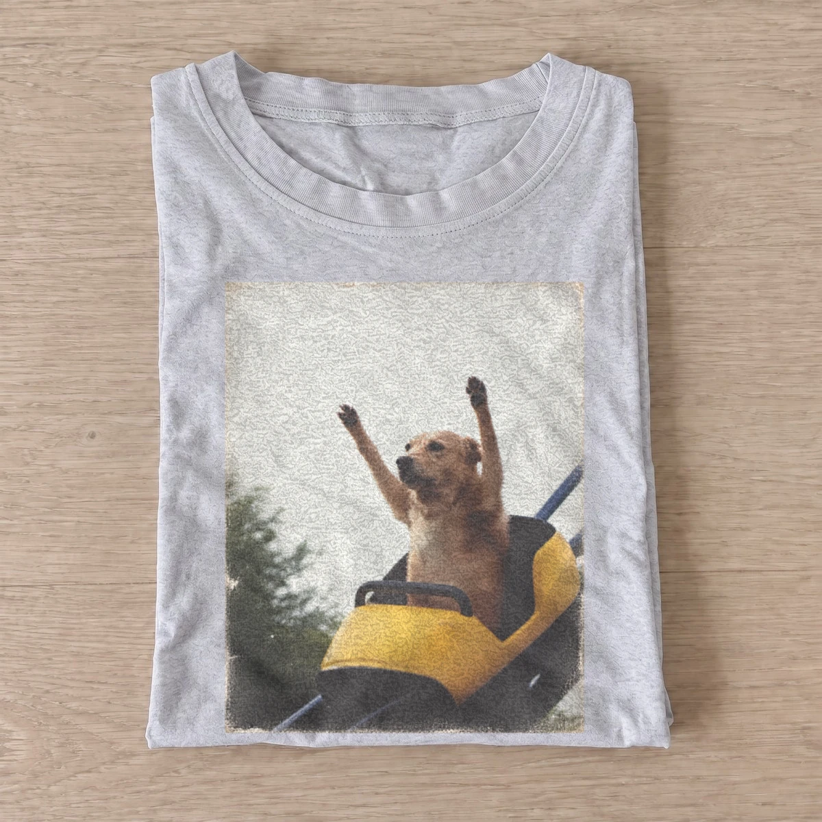 Rollercoaster dog t shirt gray20rollercoaster dog.webp