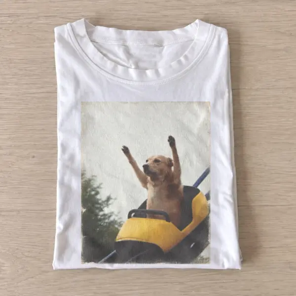 Rollercoaster dog t shirt white20rollercoaster dog.webp