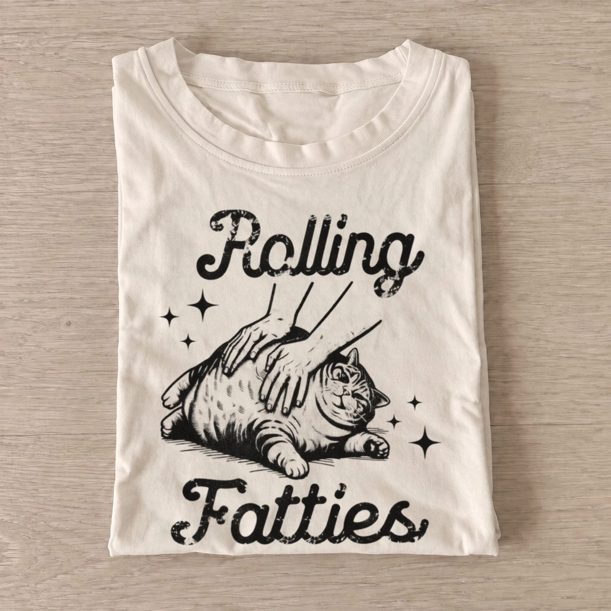 Rolling fatties cat t shirt sand20rolling fatties cat.webp