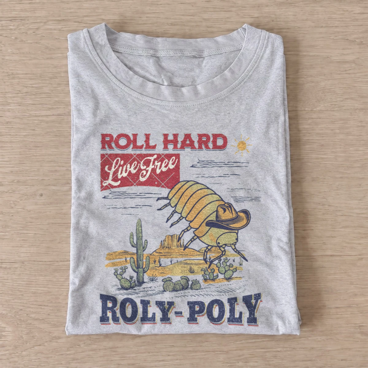 Roly poly cowboy t shirt gray20roly poly cowboy.webp