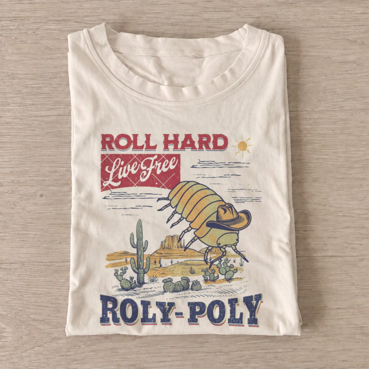Roly poly cowboy t shirt sand20roly poly cowboy.webp