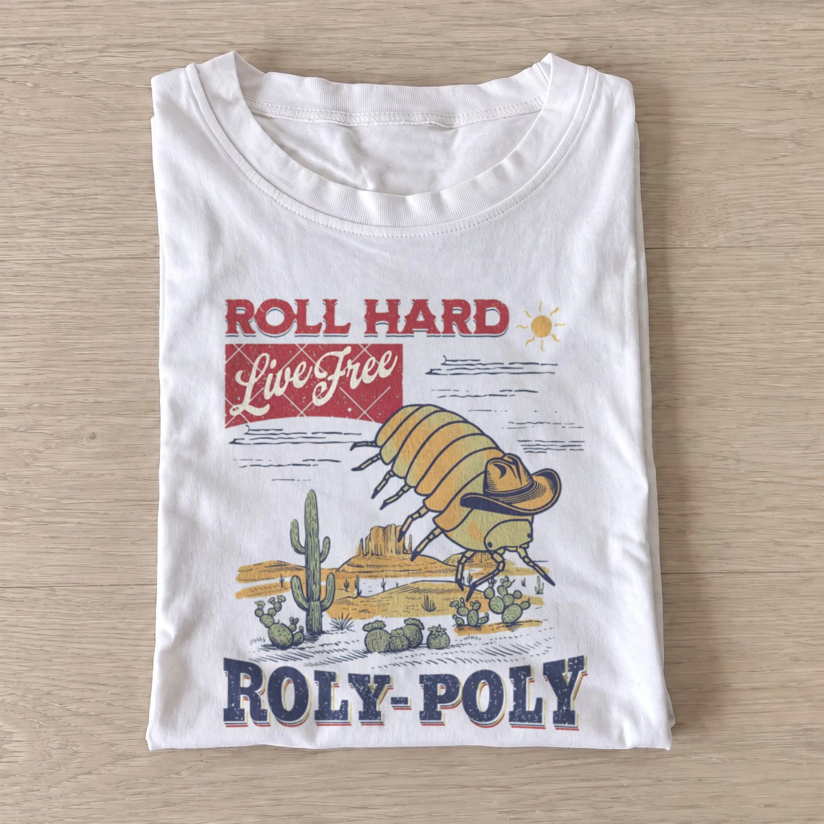 Roly poly cowboy t shirt white20roly poly cowboy.webp