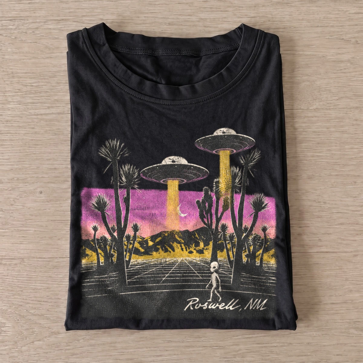 Roswell ufo desert graphic t shirt black20roswell ufo desert.webp