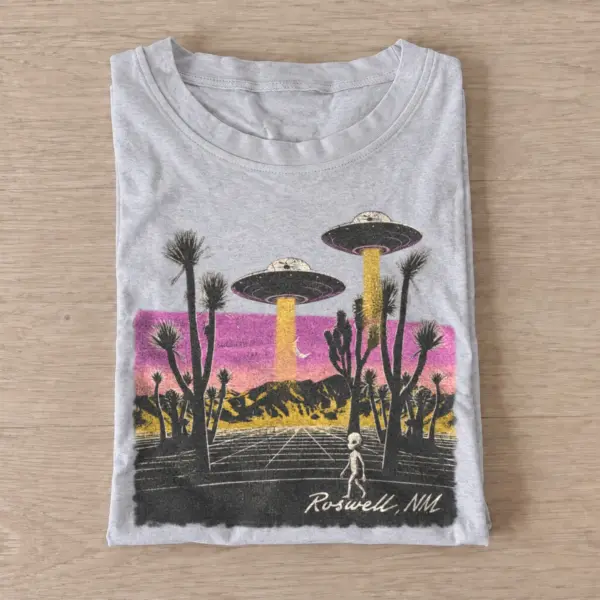 Roswell ufo desert graphic t shirt gray20roswell ufo desert.webp