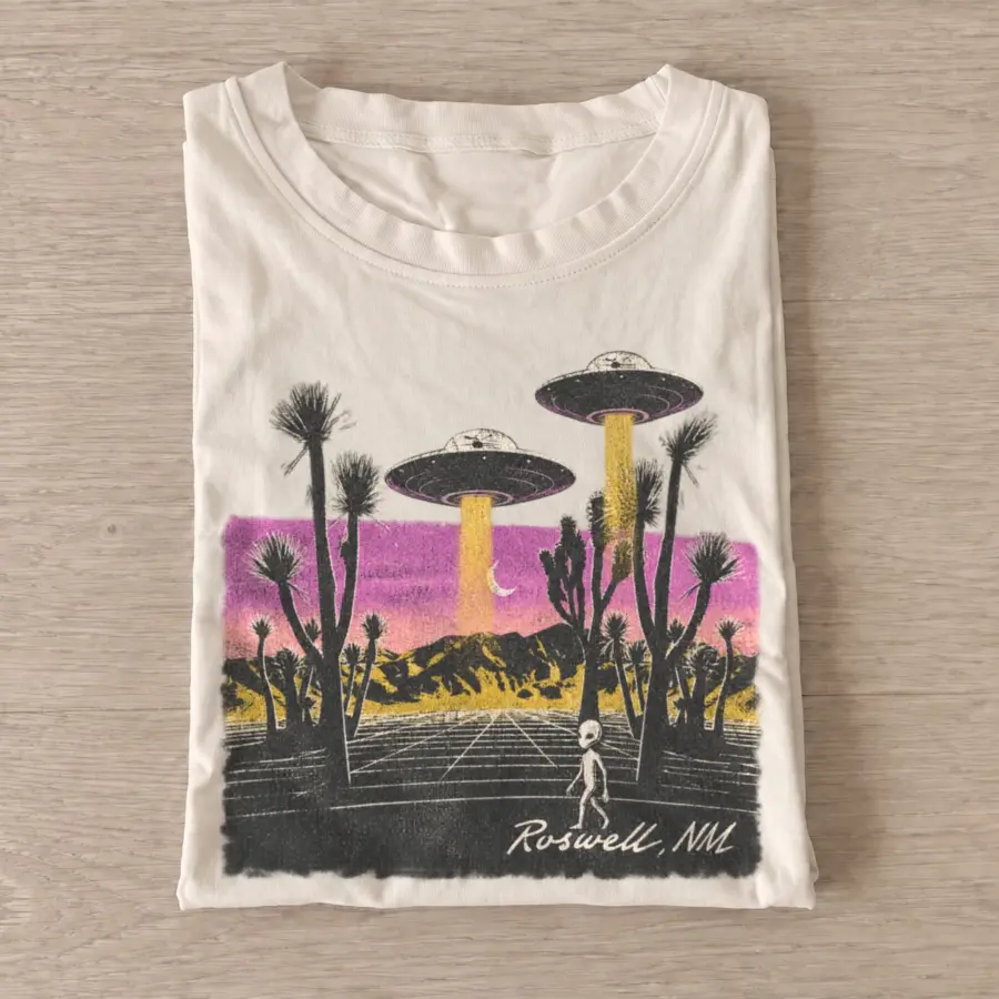 Roswell ufo desert graphic t shirt sand20roswell ufo desert.webp