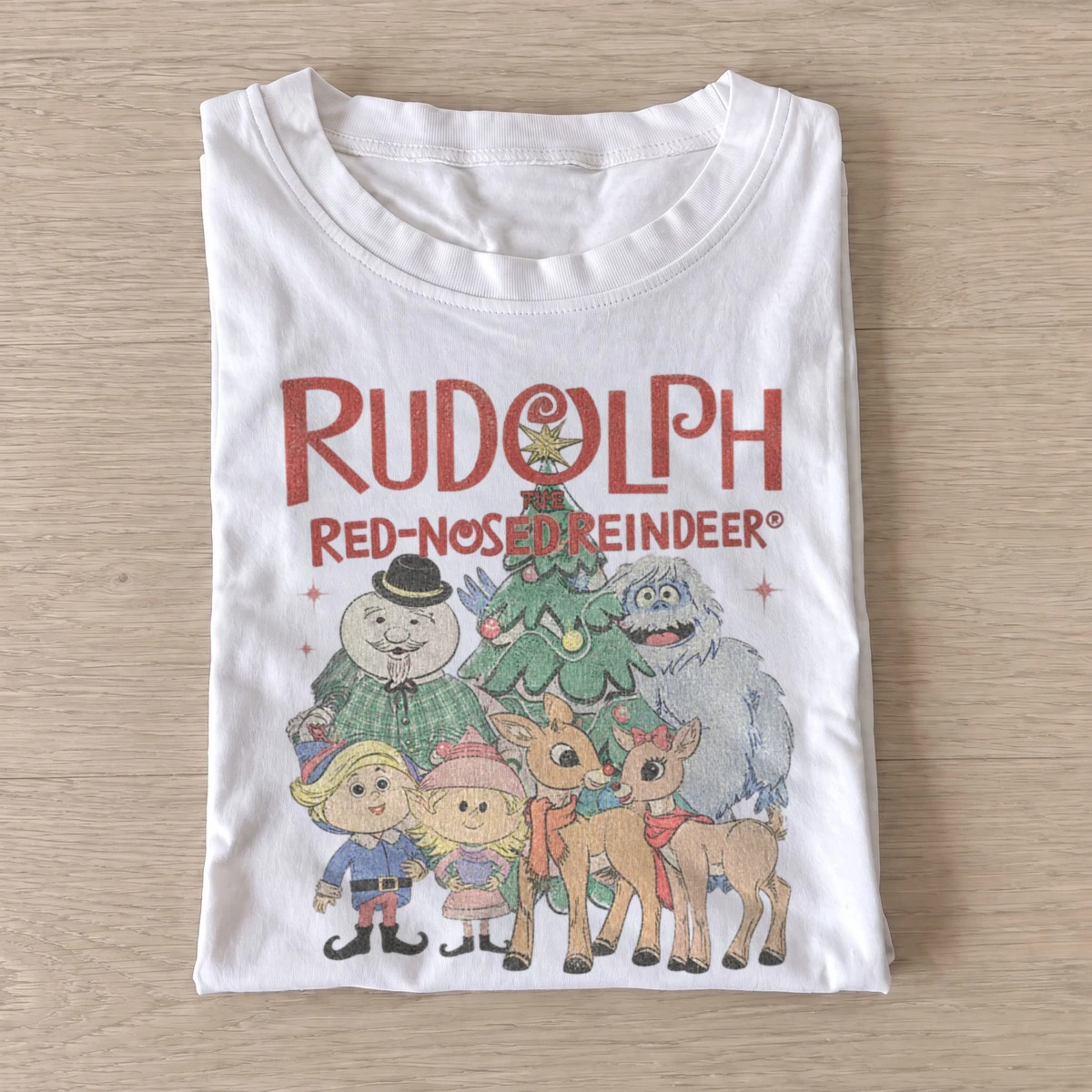 Rudolph red nosed reindeer holiday friends t shirt white20reindeer holiday friends.webp