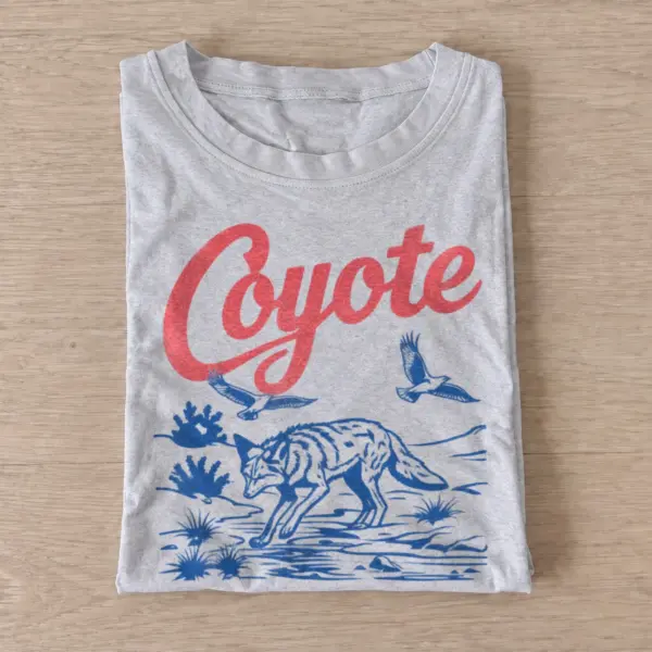 Running coyote graphic t shirt gray20running coyote.webp