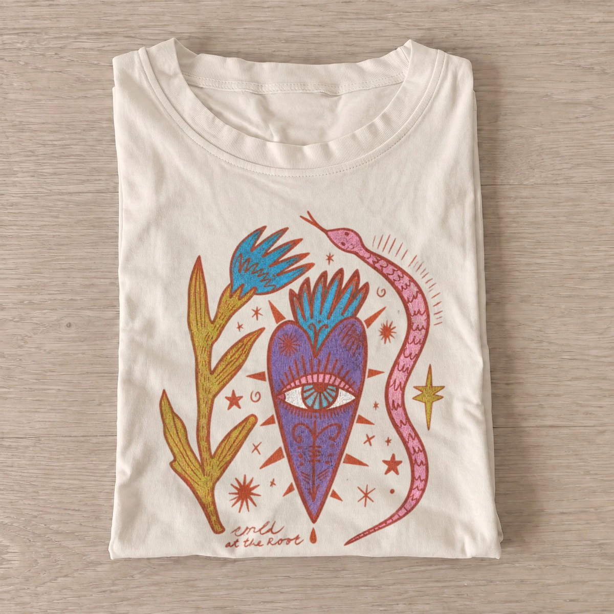 Sacred eye heart graphic t shirt sand20sacred eye heart.webp