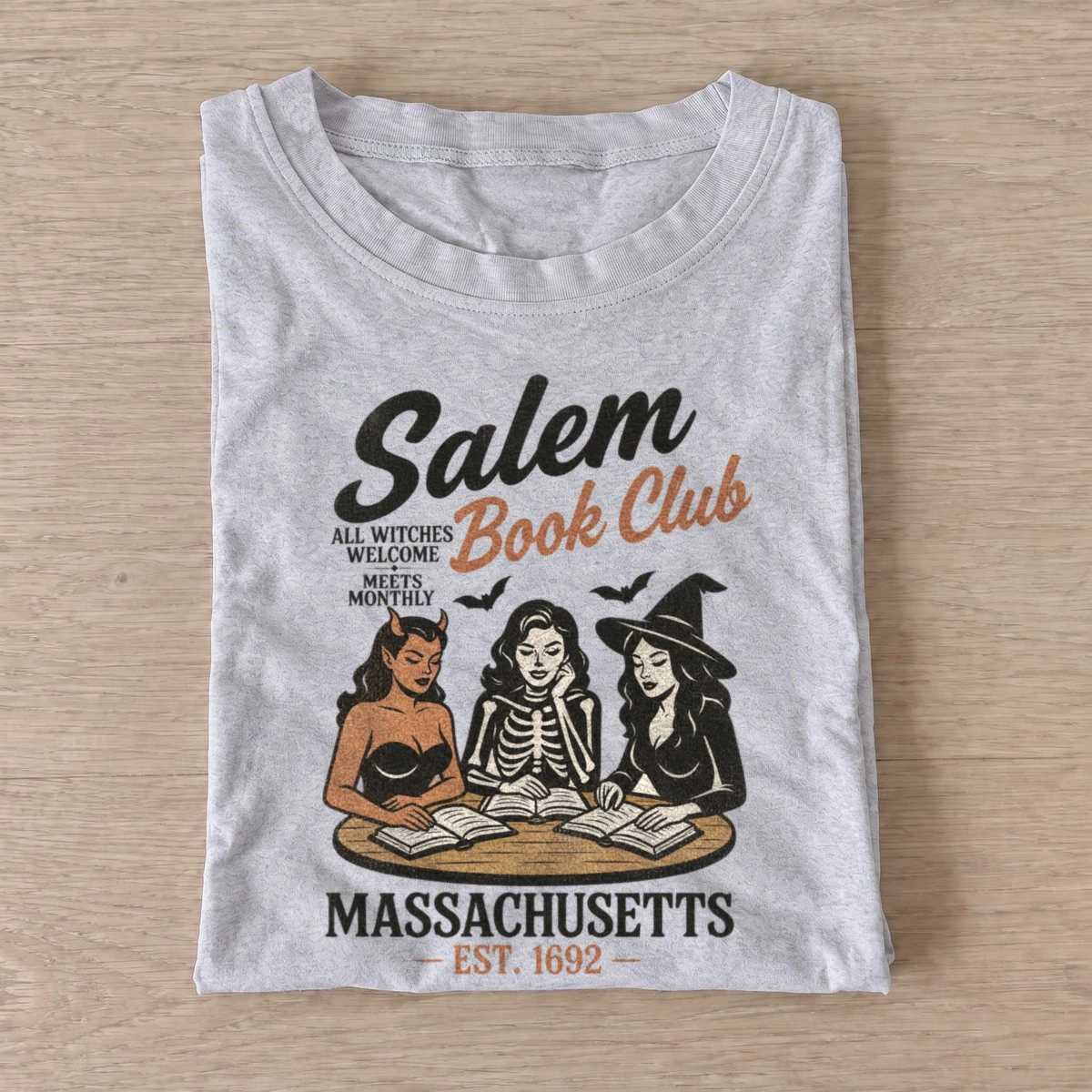Salem book club all witches welcome t shirt gray20salem book club.webp