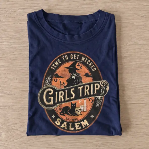 Salem girls trip time to get wicked t shirt navy20salem girls trip.webp