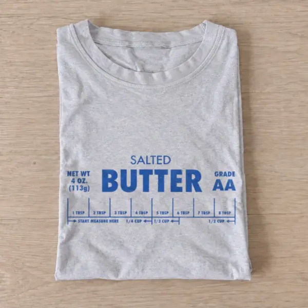 Salted butter wrapper graphic t shirt gray20salted butter.webp