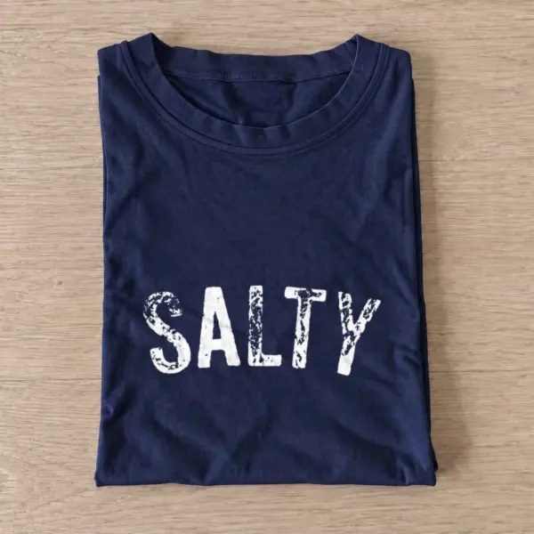 Salty white type t shirt navy20salty white type.webp