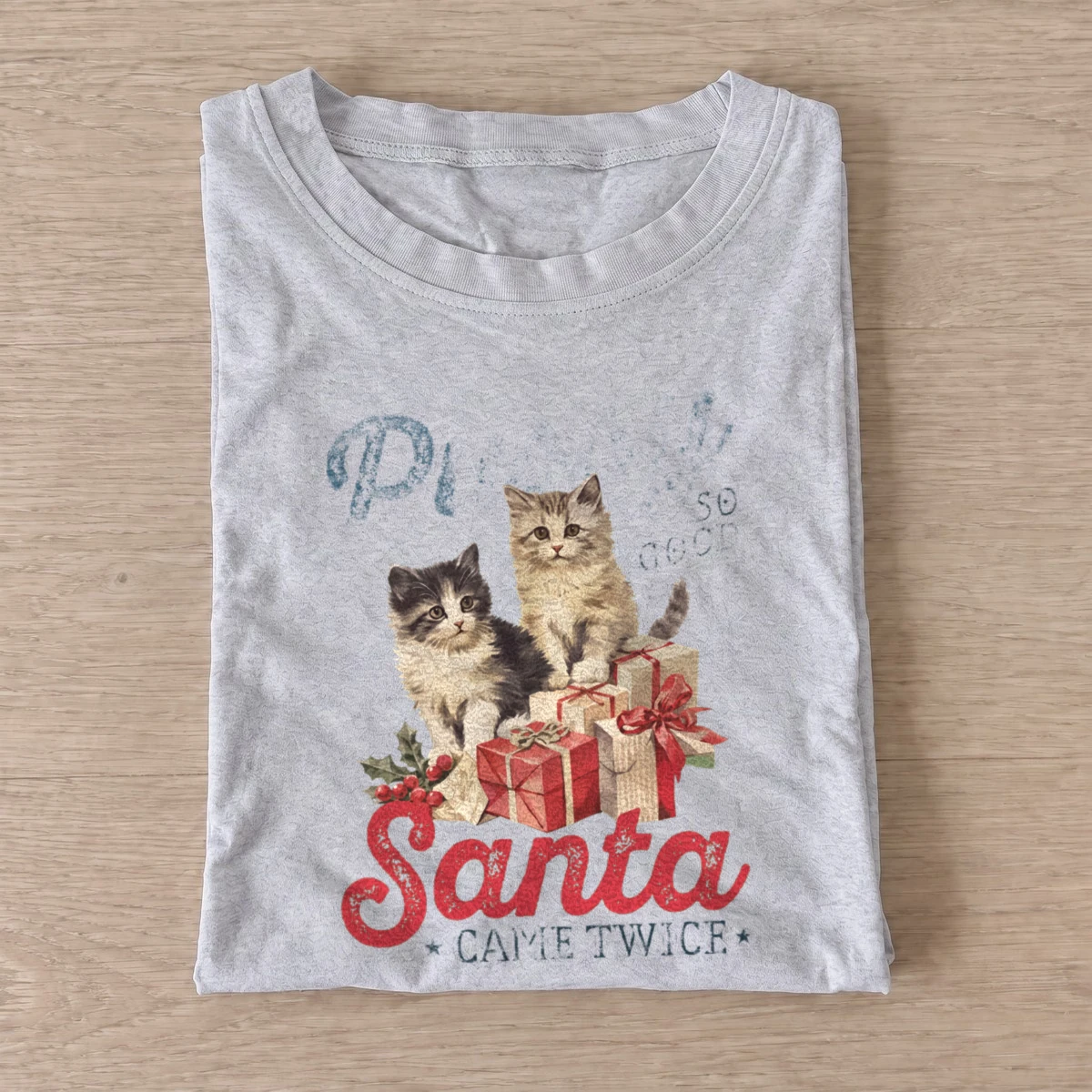 Santa came twice t shirt gray20santa came twice.webp