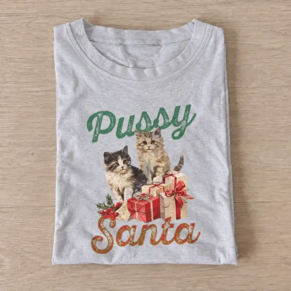 Santa gift kittens t shirt gray20santa gift kittens.webp