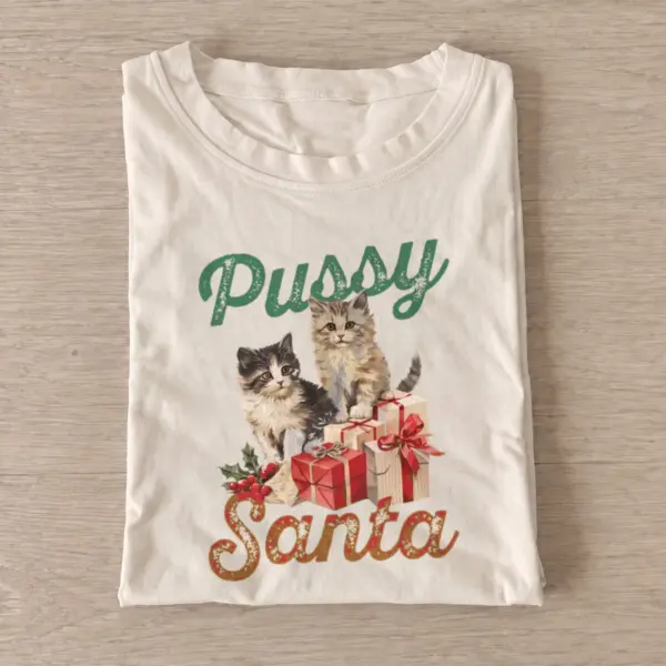 Santa gift kittens t shirt sand20santa gift kittens.webp