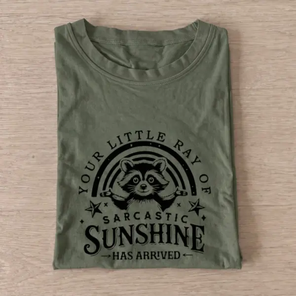 Sarcastic sunshine raccoon t shirt olive20sarcastic sunshine raccoon.webp