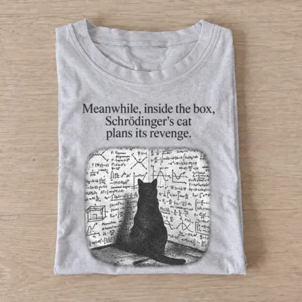Schrodingers cat plans its revenge t shirt gray20schrodingers revenge cat.webp