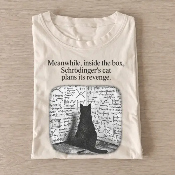 Schrodingers cat plans its revenge t shirt sand20schrodingers revenge cat.webp