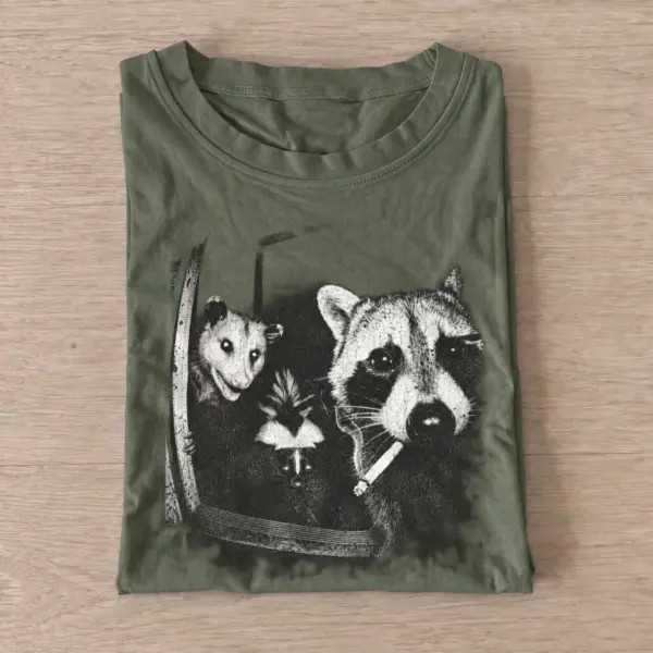 Screaming critter portrait t shirt olive20screaming critter portrait.webp