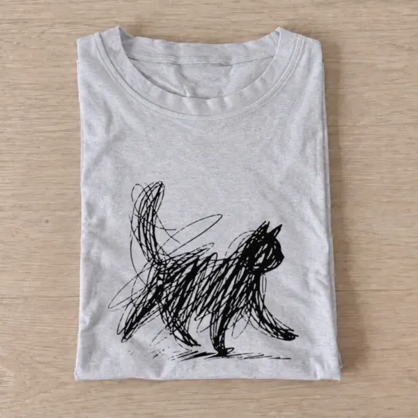 Scribble cat t shirt gray20scribble cat.webp