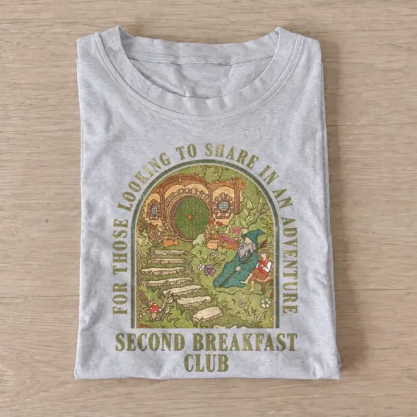Second breakfast club hideaway t shirt gray20second breakfast hideaway.webp