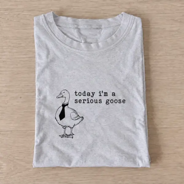 Serious goose tie t shirt gray20serious goose tie.webp