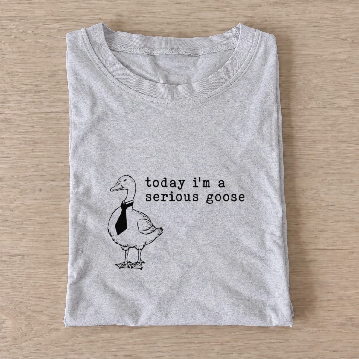 Serious goose tie t shirt gray20serious goose tie.webp