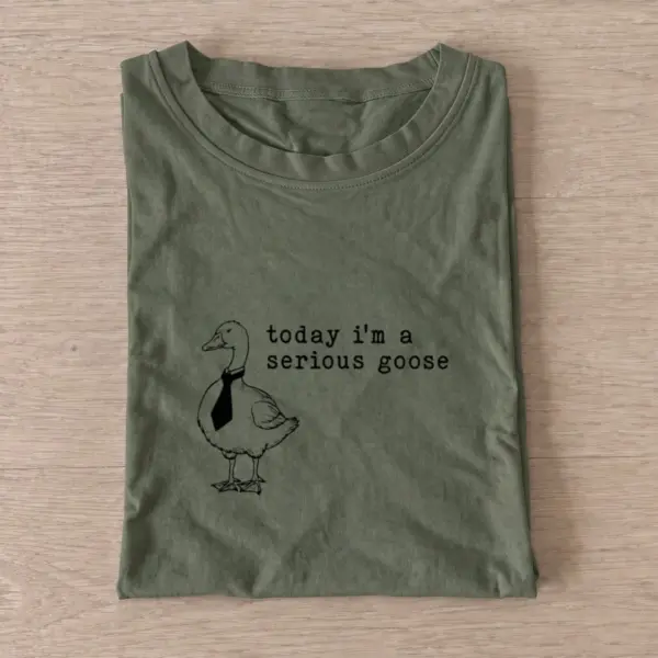 Serious goose tie t shirt olive20serious goose tie.webp