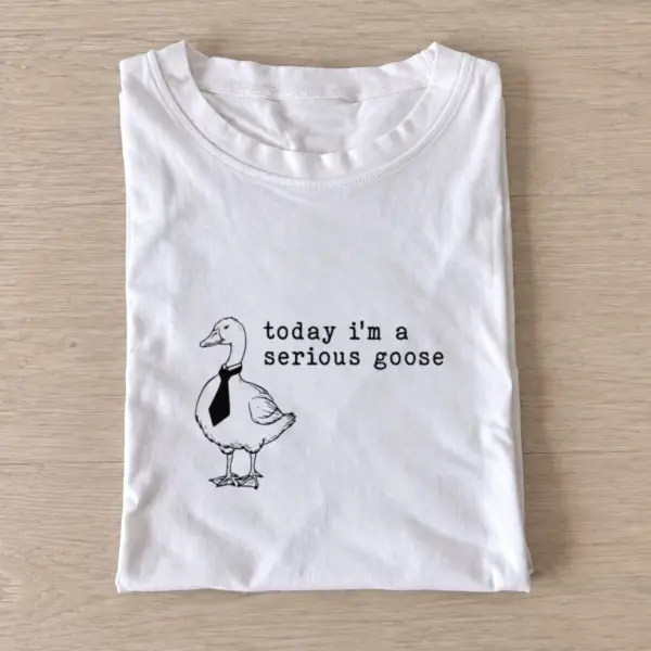 Serious goose tie t shirt white20serious goose tie.webp