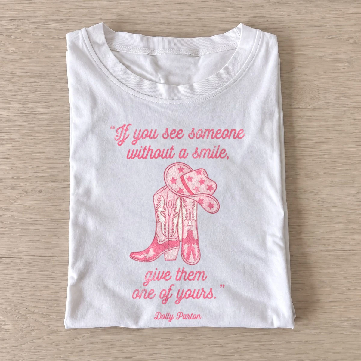 Share your smile dolly parton quote t shirt white20share your smile.webp