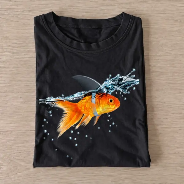 Shark fin goldfish t shirt black20shark fin goldfish.webp