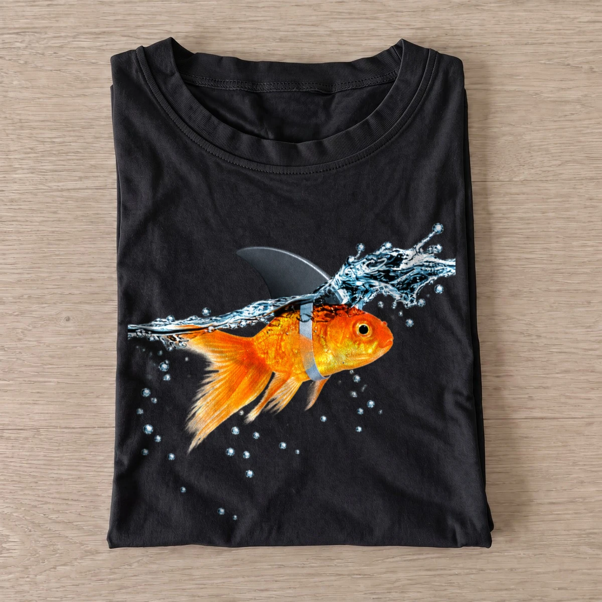 Shark fin goldfish t shirt black20shark fin goldfish.webp