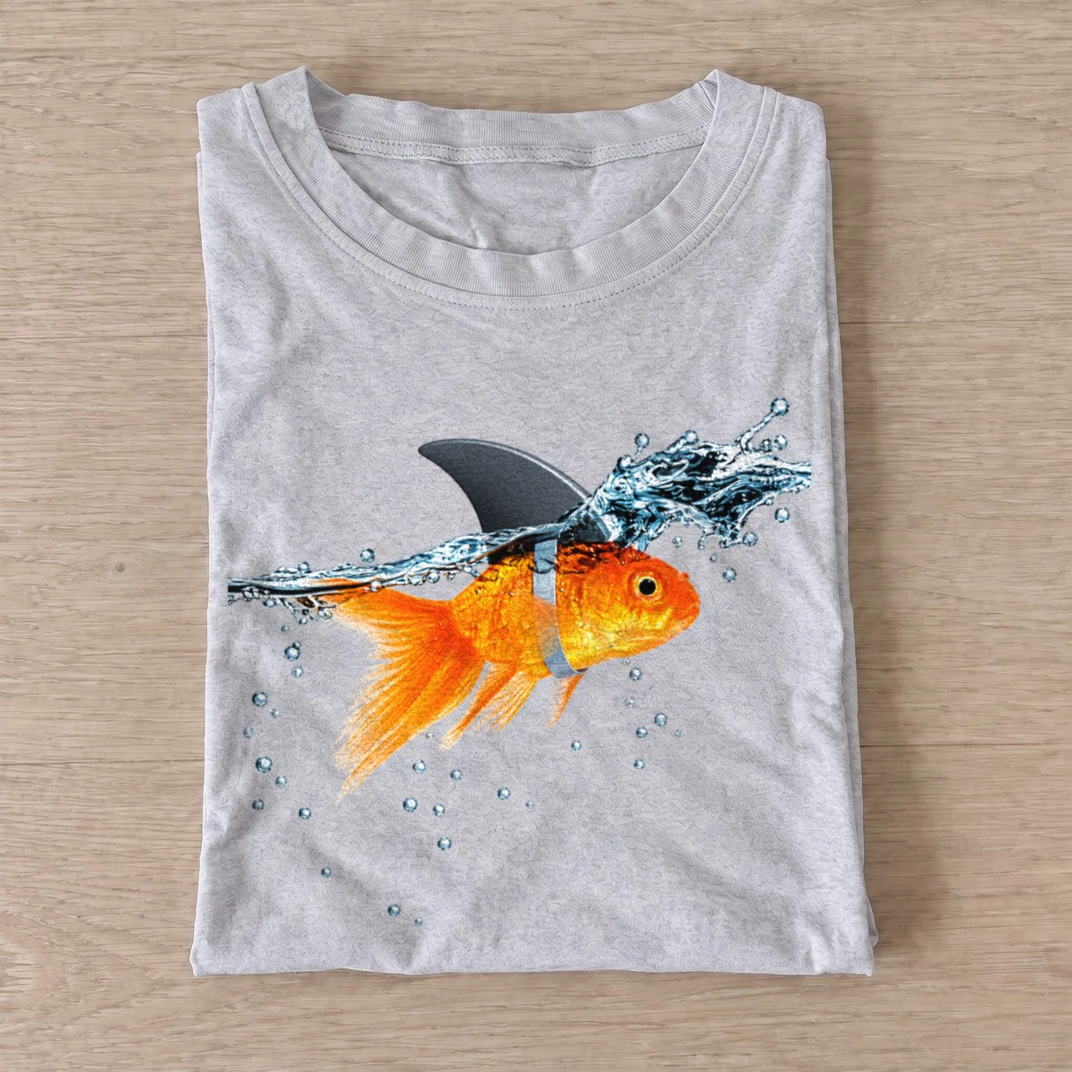 Shark fin goldfish t shirt gray20shark fin goldfish.webp