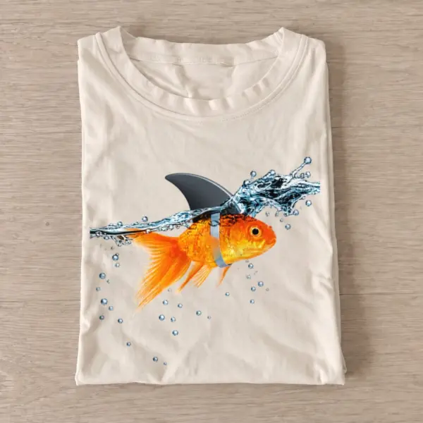 Shark fin goldfish t shirt sand20shark fin goldfish.webp